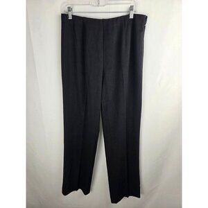Pendleton Black Stretch Trousers Size 10 Side Zip Poly Rayon Straight Classic